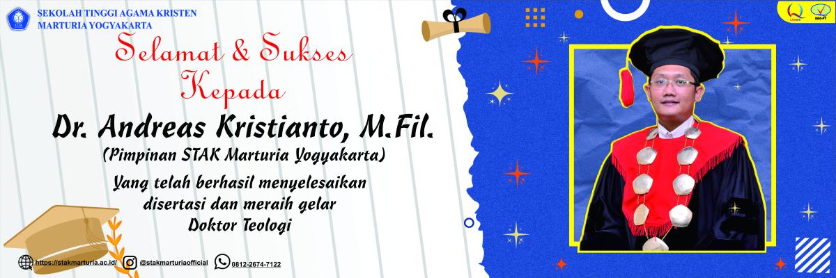 SELAMAT &amp; SUKSES PAK ANDREAS